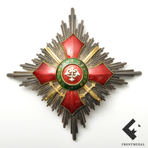 Нагрудная звезда ордена "За военные заслуги" с мечами