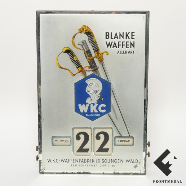 Механический календарь фабрики "WKC Solingen" (Германия, 1930-е гг.)
