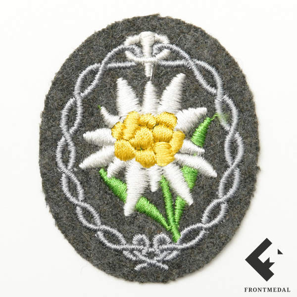 Нарукавная эмблема Эдельвейс на китель горных частей Вермахта