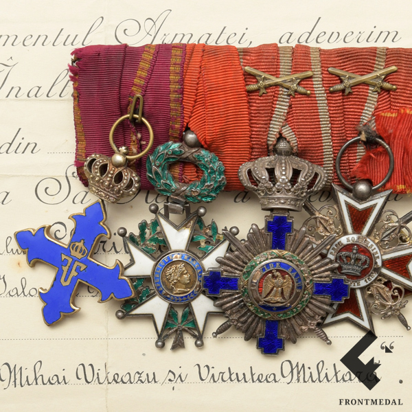 Колодка с Орденом Михая Храброго и документы румынского офицера