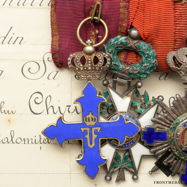 Колодка с Орденом Михая Храброго и документы румынского офицера