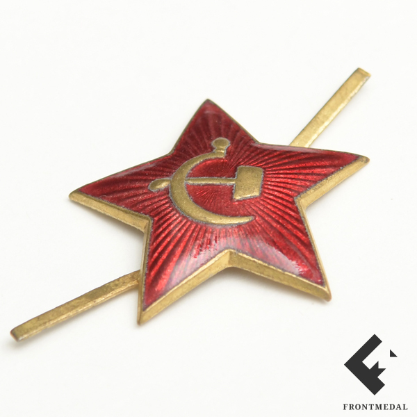 Цельная эмблема "Красная звезда" на головной убор Красной армии