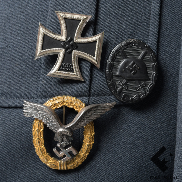 Китель с наградами подполковника ВВС Люфтваффе, 1936 г.