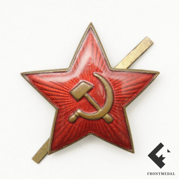 Эмблема "Красная звезда" с единым СиМ на головной убор РККА