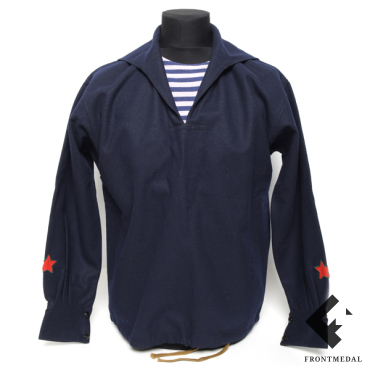 Фланелевая рубаха с нарукавными знаками различия обр. 1934 года