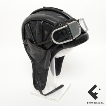 Кожаный танковый шлем АБТВ РККА образца 1933 года с очками
