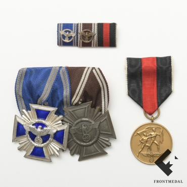 Лот: колодка, планка и медаль "За выслугу в партии НСДАП"