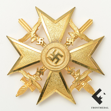 Испанский крест в золоте с мечами (клеймо L/21)