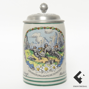 Декоративная пивная кружка "4. Komp. 100/Geb. Jag. Rgt."