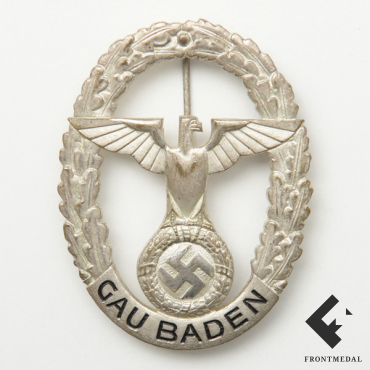 Почетный знак НСДАП области Баден (Gau Baden) в серебре