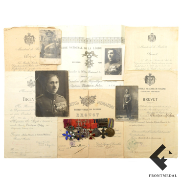 Колодка с Орденом Михая Храброго и документы румынского офицера