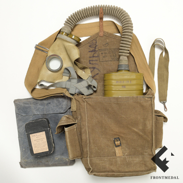 Противогаз в "ушастой" сумке обр. 1936 г. ф-ка "Одежда" (Москва, 1939)