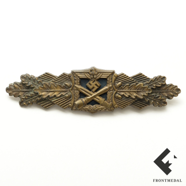 Шпанга "За 15 дней рукопашных боев" в бронзе с голубой вставкой