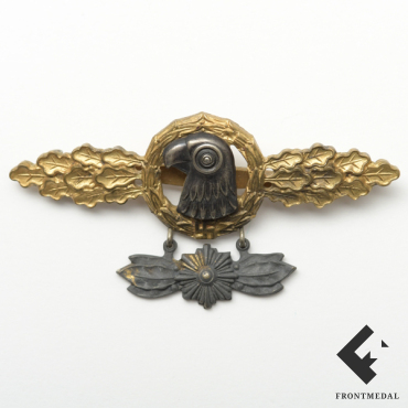 Пилот-разведчик в золоте с подвесом "табачные листья"