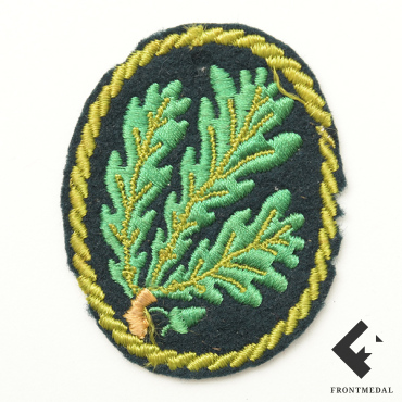 Нарукавный знак "Дубовая ветвь" для униформы егерей Вермахта