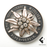 Знак за 25 лет в немецко-австрийском альпийском союзе