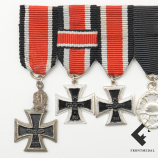 Фрачная колодка с миниатюрами наград образца 1957 года