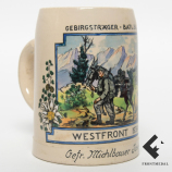 Кружка "GEBIRGSTRAGER - BATL.56, 3.KOMP. WESTFRONT 1939/40"